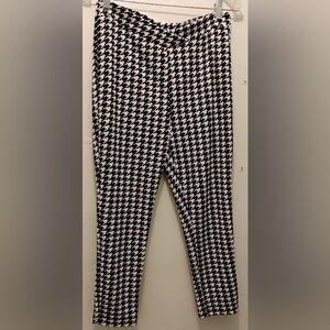 SHEIN Monochrome Houndstooth Cropped Pants